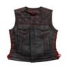 Benish Women’s Quilted Motorcycle Leather Vest | Demastic USA - Demastic