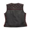 Benish Women’s Quilted Motorcycle Leather Vest | Demastic USA - Demastic