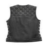 Benish Women’s Quilted Motorcycle Leather Vest | Demastic USA - Demastic