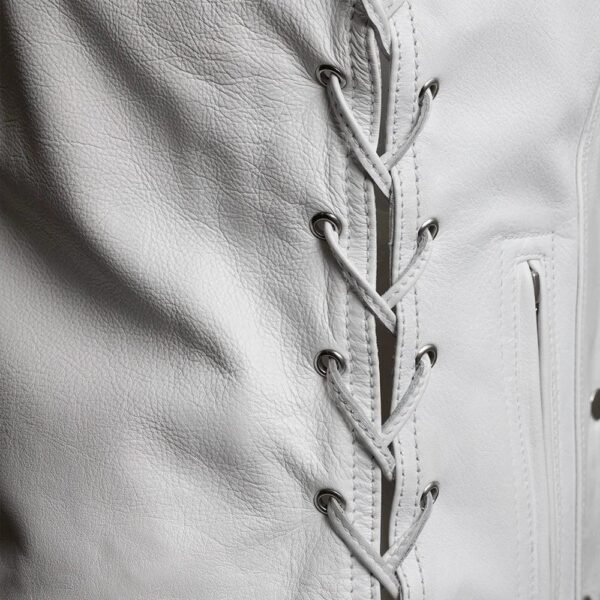 Burrow Women’s Motorcycle Vest Classic White | Demastic USA - Demastic