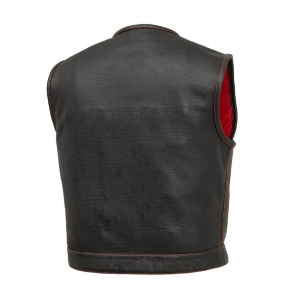 Cozier Men's Perforated Leather Motorcycle Vest | Demastic USA - Demastic