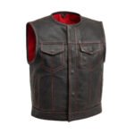 Cozier Men's Perforated Leather Motorcycle Vest | Demastic USA - Demastic