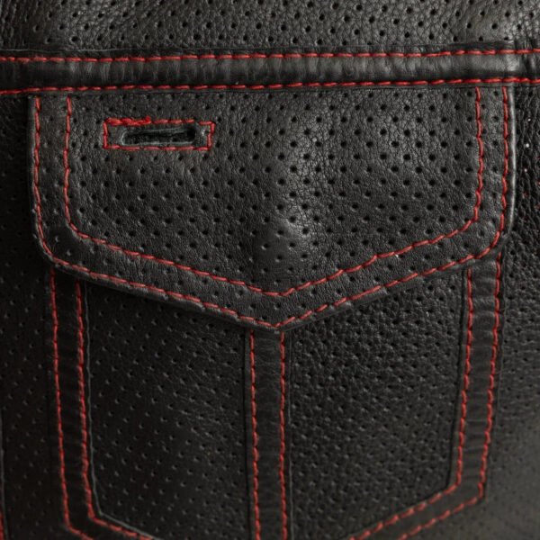 Cozier Men's Perforated Leather Motorcycle Vest | Demastic USA - Demastic