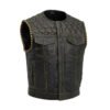 Cozier Wasp Perforated Leather Vest | Demastic USA - Demastic