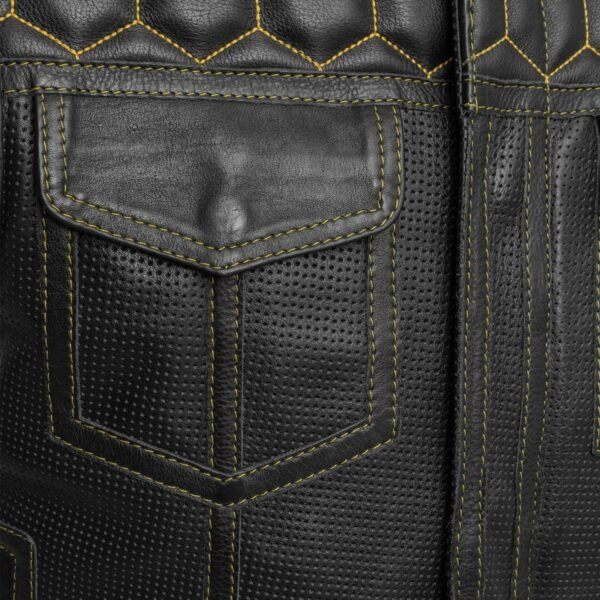 Cozier Wasp Perforated Leather Vest | Demastic USA - Demastic