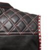 Dravok Men's Motorcycle Leather Vest | Demastic USA - Demastic