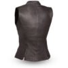 Faye Women's Motorcycle Leather Vest | Demastic USA - Demastic