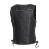 Cecil Women's Motorcycle Leather Vest Black | Demastic USA - Demastic