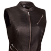 Faye Women's Motorcycle Leather Vest | Demastic USA - Demastic