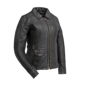 Fiona Women's Motorcycle Leather Jacket | Demastic USA - Demastic