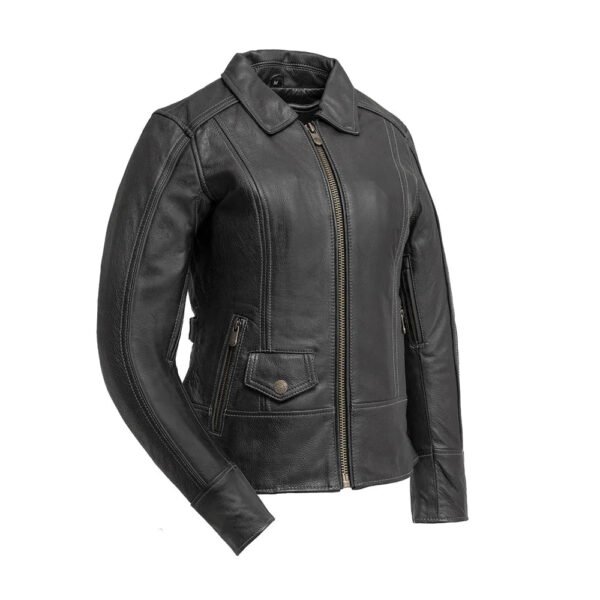 Fiona Women's Motorcycle Leather Jacket | Demastic USA - Demastic