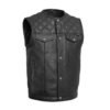 Gregg Men Motorcycle Leather Vest | Demastic USA - Demastic