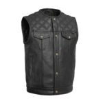 Gregg Men Motorcycle Leather Vest | Demastic USA - Demastic