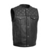 Gregg Men Motorcycle Leather Vest | Demastic USA - Demastic
