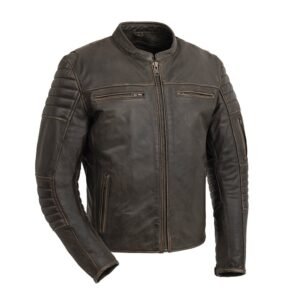 Hendrix Men’s Classic Riding Leather Jacket | Demastic USA - Demastic