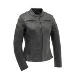 Lindsey Women’s Motorcycle Leather Jacket | Demastic USA - Demastic