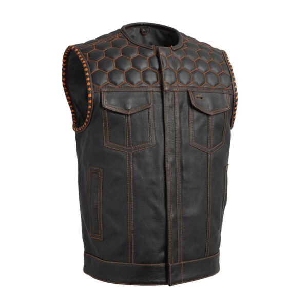 Men Wasp Perforated Motorcycle Vest | Demastic USA - Demastic