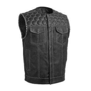 Men Wasp Perforated Motorcycle Vest | Demastic USA - Demastic
