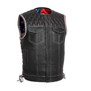 Men's Premium Motorcycle Leather Vest | Demastic USA - Demastic