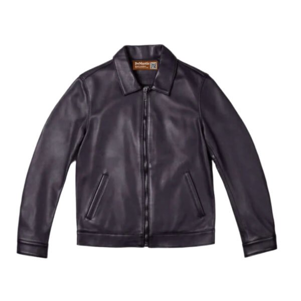 Men's Trucker Style Leather Jacket | Demastic USA - Demastic