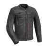 Onyx Men's Motorcycle Leather Jacket | Demastic USA - Demastic