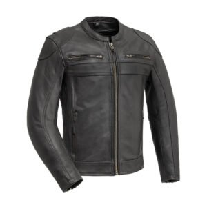 Onyx Men's Motorcycle Leather Jacket | Demastic USA - Demastic