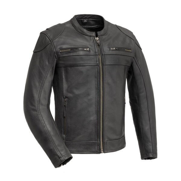 Onyx Men's Motorcycle Leather Jacket | Demastic USA - Demastic