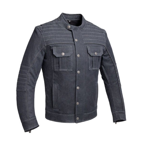 Rex Men's Thunder Denim Motorcycle Jacket | Demastic USA - Demastic