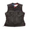 Rilley Women’s Motorcycle Leather Vest | Demastic USA - Demastic
