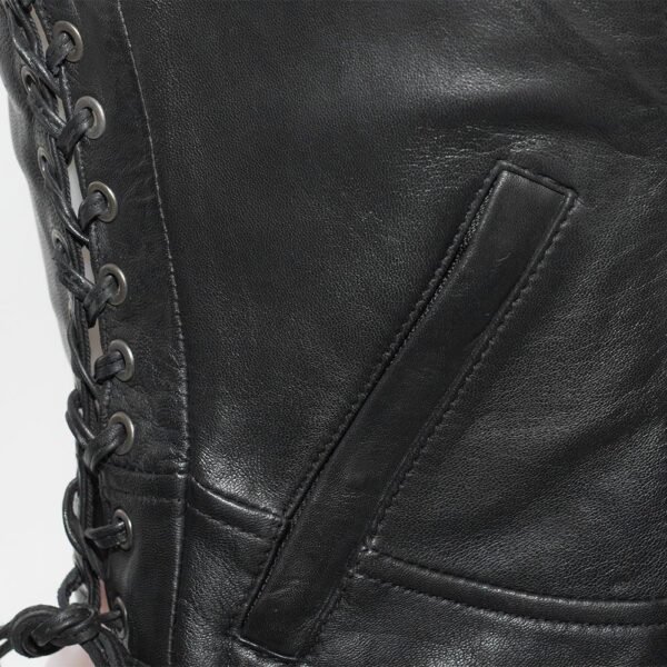 Ritzy Women's Leather Motorcycle Vest | Demastic USA - Demastic