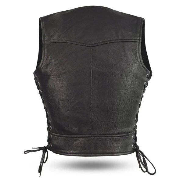 Ritzy Women's Leather Motorcycle Vest | Demastic USA - Demastic