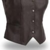 Sierra Women's Motorcycle Leather Vest | Demastic USA - Demastic