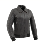 Sophia Women's Moto Bomber Leather Jacket | Demastic USA - Demastic