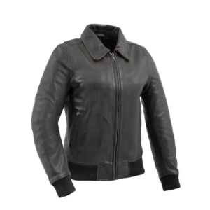 Sophia Women's Moto Bomber Leather Jacket | Demastic USA - Demastic