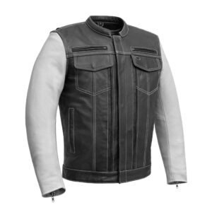 Von Men's Cafe Style Leather Jacket | Demastic USA - Demastic