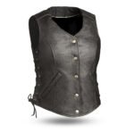 Women's Honey Rider Motorcycle Leather Vest | Demastic USA - Demastic