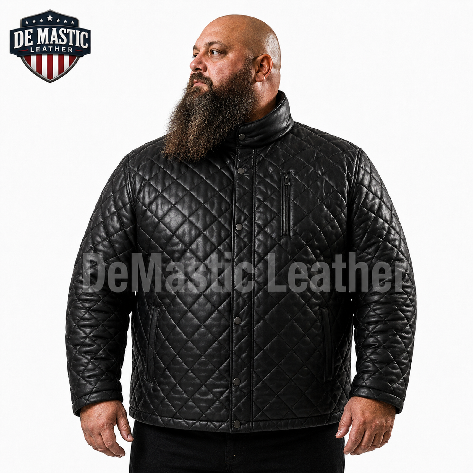 Leather Men’s Quilted Leather Jacket – Demastic USA