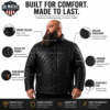 Men's Black Quilted Leather Jacket