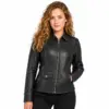 Fiona women's motorcycle leather jacket – DeMastic