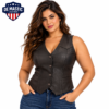 Sierra women's motorcycle leather vest – DeMastic