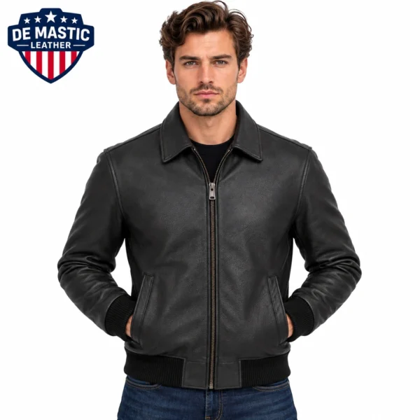 Aviator Men's Leather Jacket | Demastic USA